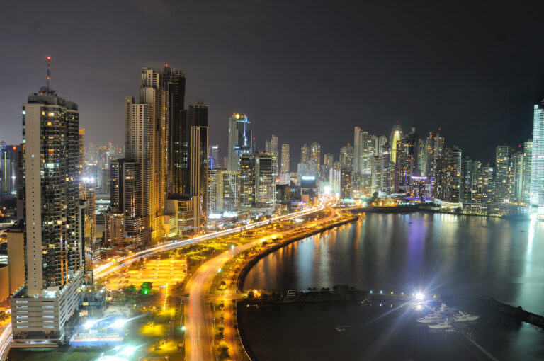 Panama City’s skyline by night